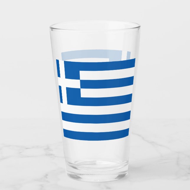 Verre Grèce Drapeau grec Patriotique (Devant)