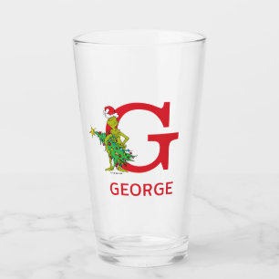 Verre Grinch classique Naughty Name & Monogram