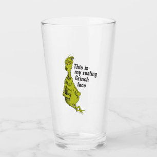 Verre Grinch Visage drôle du Grinch au repos
