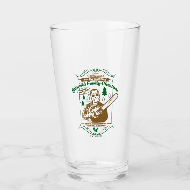 Verre Griswold Famille de Noël Chainsaw Graphique (Devant)