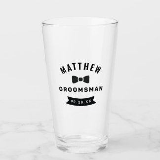 Verre Groomsman de Bow Cravate