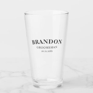 Verre Groomsmen Cadeau classique Merci de mariage élégan