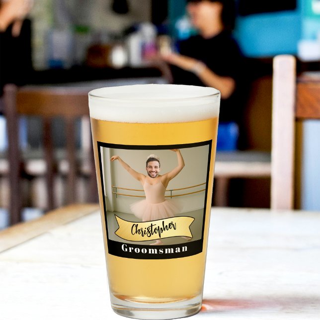 Verre Groomsmen Pint Glass Series : Barre Tender (Créateur téléchargé)