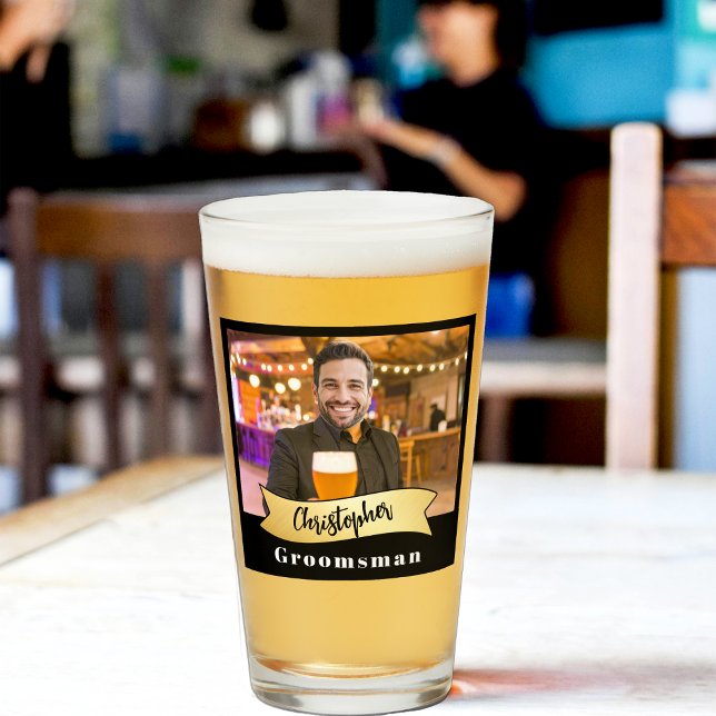 Verre Groomsmen Pint Glass Series : Le patron de la bièr (Créateur téléchargé)