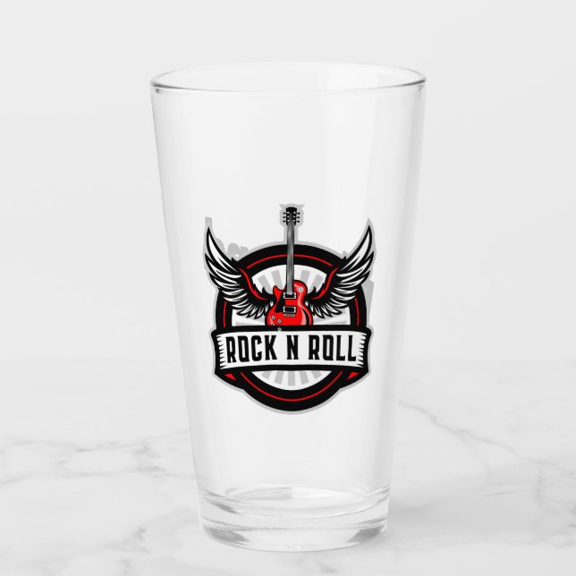 Verre Guitare rock et roll avec ailes (Devant)
