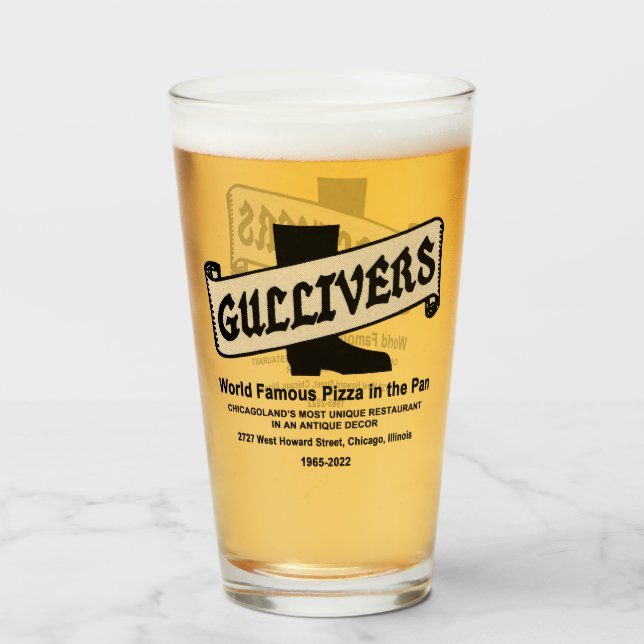 Verre Gullivers Pizza & Restaurant, Chicago (Devant (rempli))