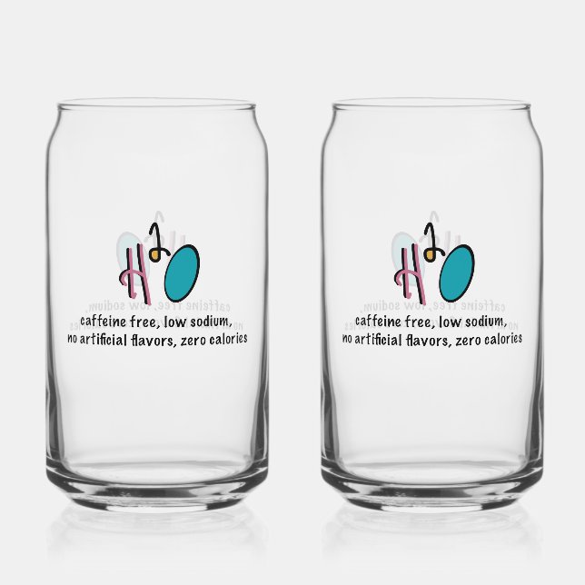 Verre H2O Zéro Calorie (Recto)