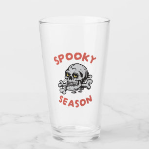 Verre Halloween crâne de la saison éffrayante