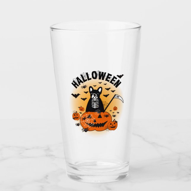 Verre Halloween Frenchie (Devant)