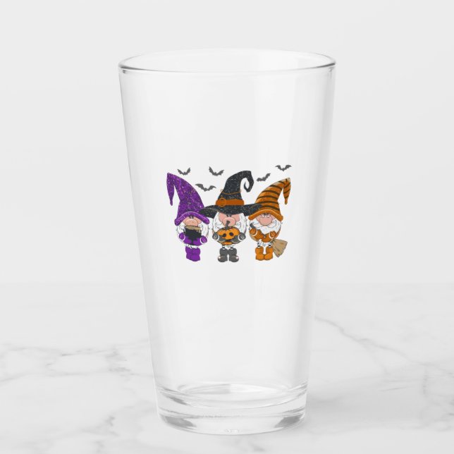 Verre Halloween Gnomes mignes automne (Devant)