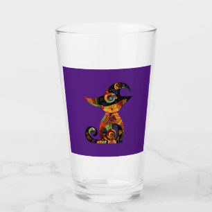 Verre Halloween/mystique/chat/chute