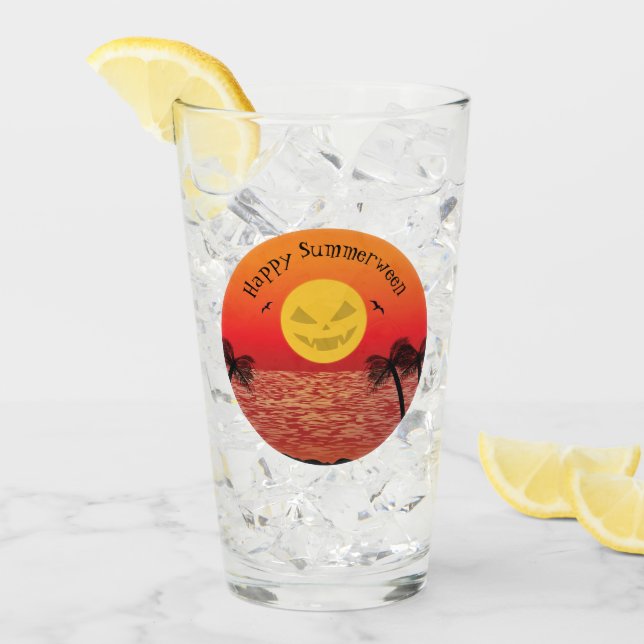 Verre Halloween tropical (Devant glace)