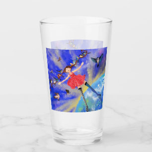 Verre Happy Girl with Birds