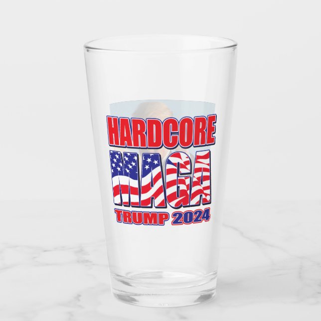 Verre Hardcore MAGA Trump 2024 (Devant)