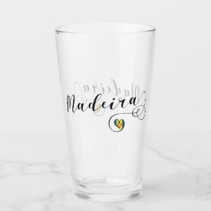 Verre Heart Madeira Drapeau, I Love Madeira, Portugal