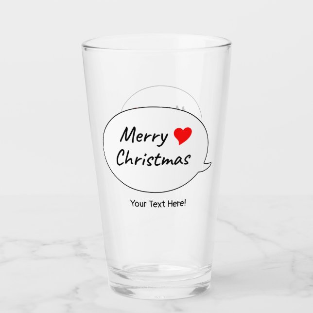 Verre Heartfelt Merry Christmas (Devant)