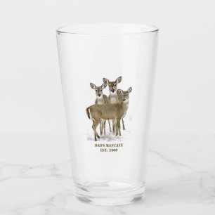 Verre Herd de cerfs de Virginie / Pint de manchot de pap