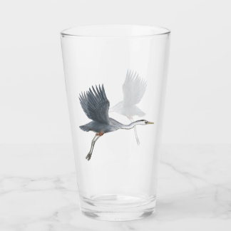 Verre Héron de grand bleu en vol