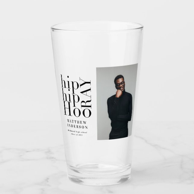 Verre Hip hip hourra fête de remise de diplômes photo (Devant)