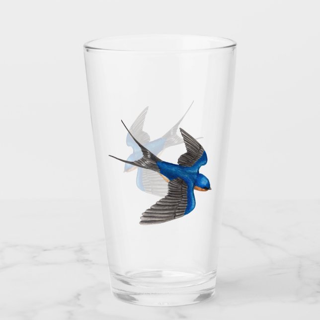 Verre Hirondelle à grange volante (Devant)