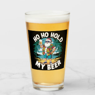 Verre Ho Ho Tenez Ma Bière Noël en Juillet Été Père Noël