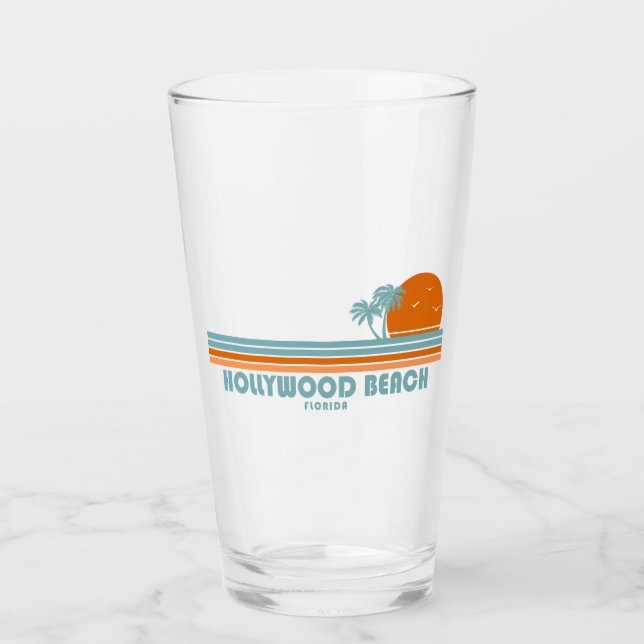 Verre Hollywood Beach Floride Sun Palm Trees (Devant)
