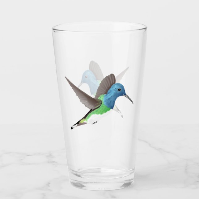 Verre Hovering Jacobin Hummingbird - transparent. (Devant)