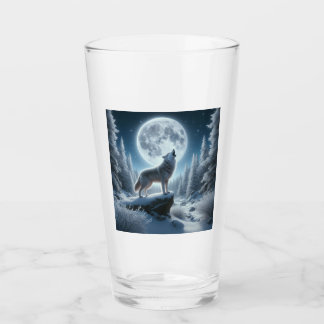 Verre Howling Wolf In Winter