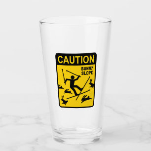 Verre Humour de ski drôle du signe de ski de pente de