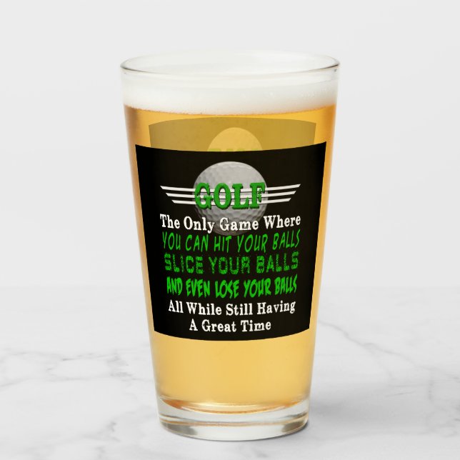 Verre Humour Golf Balls (Devant (rempli))