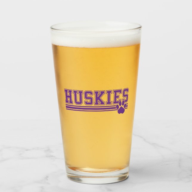 Verre Huskies Paw Beer (Devant (rempli))