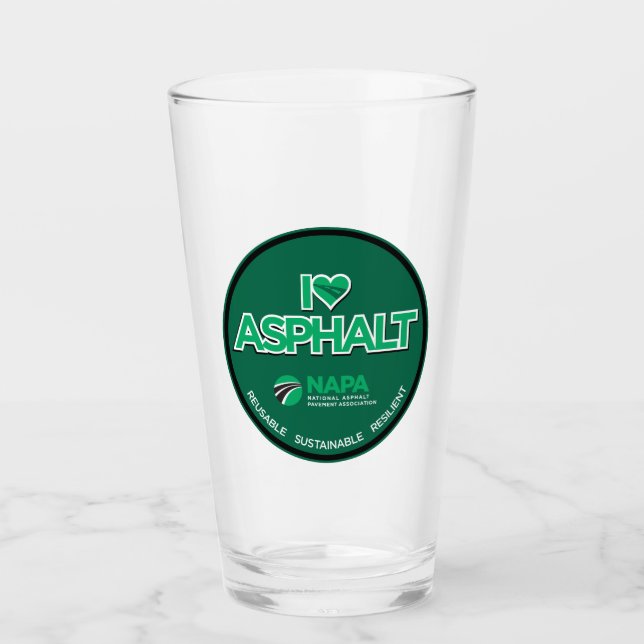 Verre I Love Asphalt Pint Glass (Devant)