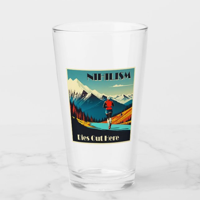 Verre Ici le nihilisme meurt en courant (Devant)
