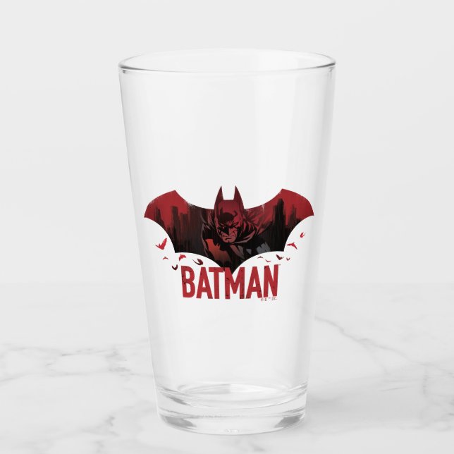 Verre Icône gotham de Batman Crimson (Devant)