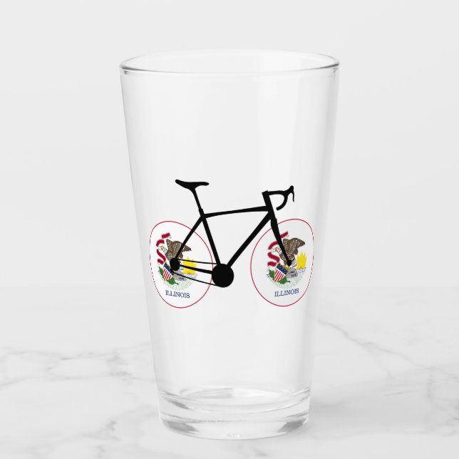 Verre Illinois Flag Cycling (Devant)