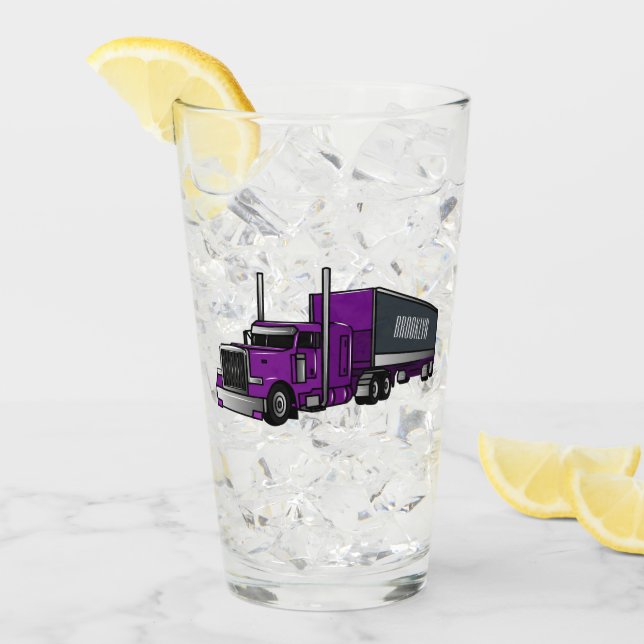 Verre Illustration de camion semi-remorque (Devant glace)