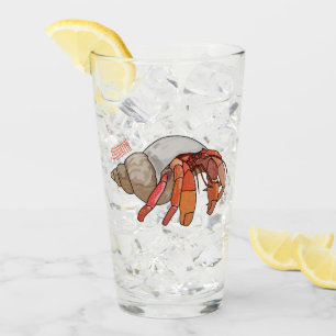 Verre Illustration de crabe ermite