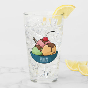 Verre Illustration de crème glacée