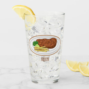 Verre Illustration de dessin de steak
