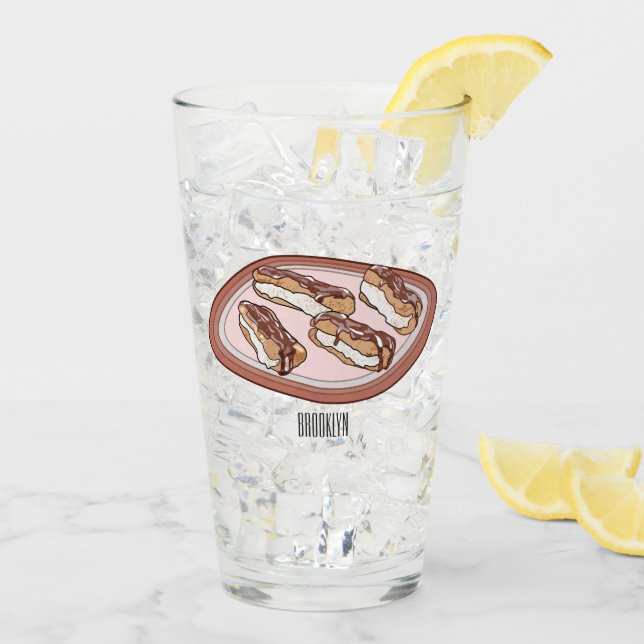 Verre Illustration de l'éclair de chocolat (Dos glace)