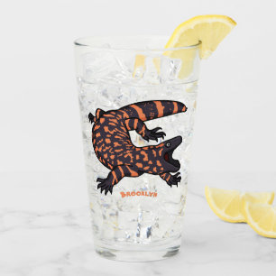 Verre Illustration de lézard géant affamé