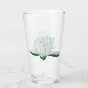 Verre Illustration de Lotus blanc