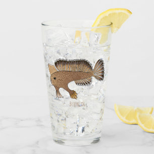 Verre Illustration de poisson à main