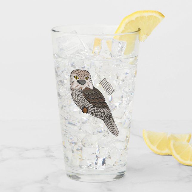 Verre Illustration d'oiseau de Tawny frogmouth (Dos glace)