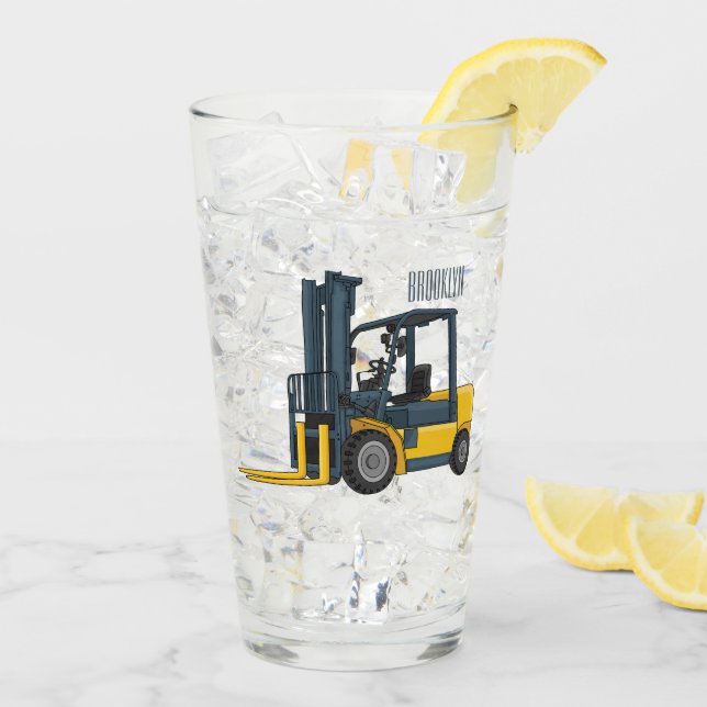 Verre Illustration du chariot élévateur (Dos glace)