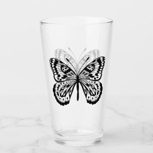 Verre Illustration du papillon noir