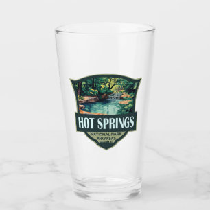 Verre Illustration du parc national Hot Springs Insigne 