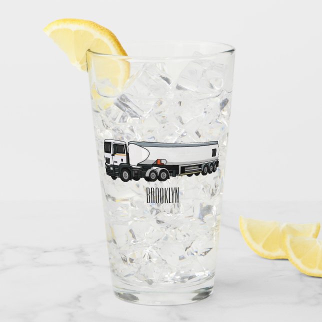 Verre Illustration du transport de carburant par camion- (Devant glace)