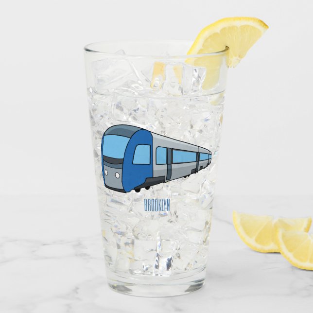 Verre Illustration d'un train électrique (Dos glace)