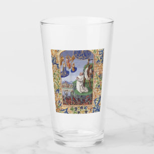 Verre Illustration médiévale de saint Bernard de Clairva